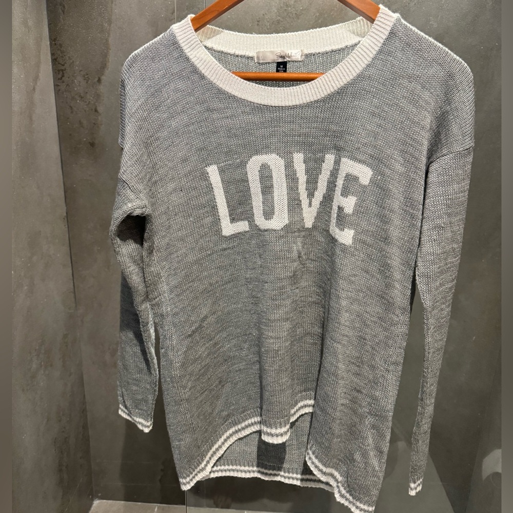 Say What? LOVE Long sleeve light sweater